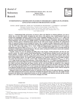 Syndepositional Deformation Features in High-Relief Carbonate Platforms: Long-Lived Conduits for Diagenetic Fluids