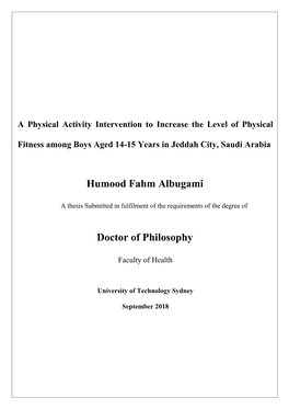 A Physical Activity Intervention to Increase the Level of Physical