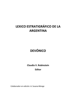 Lexico Estratigrafico Devonico