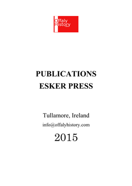 Publications Esker Press