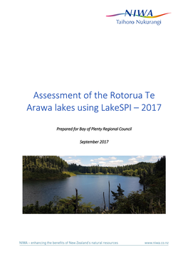 NIWA CLIENT REPORT No: 2017336HN Report Date: September 2017 NIWA Project: BOP17224