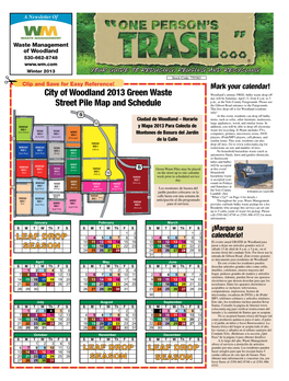 City of Woodland 2013 Green Waste Street Pile Map and Schedule