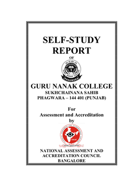 Self-Study Report –NAAC