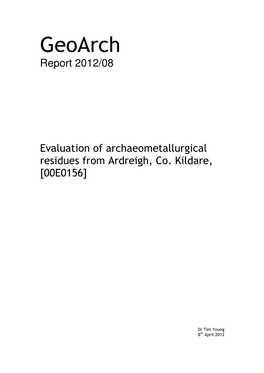 Geoarch Report 2012/08