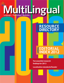 Resource Directory Editorial Index 2012