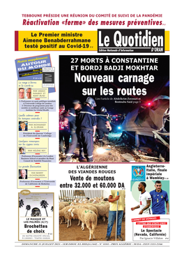 Pdf Le Quotidien D Oran Du 2021-07-11
