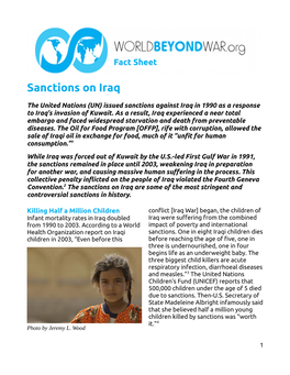 Sanctions on Iraq