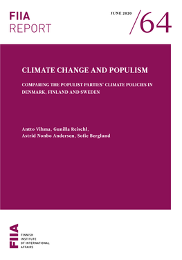 Climate Change and Populism: Comparing the Populist Parties