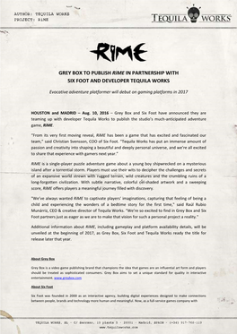 Rime Announcement