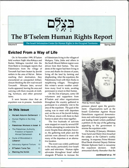The B'tselem Human Rights Report