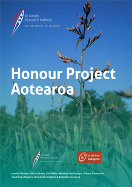 Honour Project Aotearoa