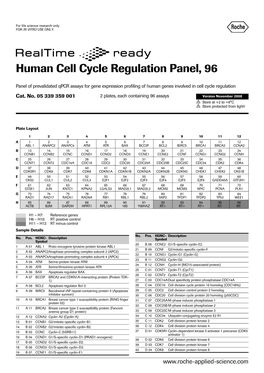 Realtime Ready Plate Layout Human Cell Cycle Regulation Panel, 96