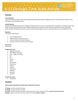 6-12 Geologic Time Scale Activity