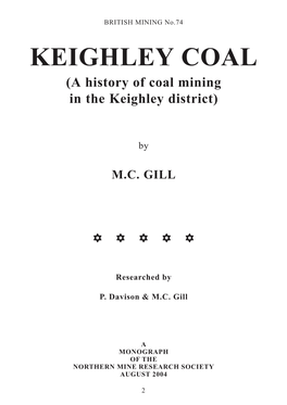 KEIGHLEY COAL (A History of Coal Mining in the Keighley District)