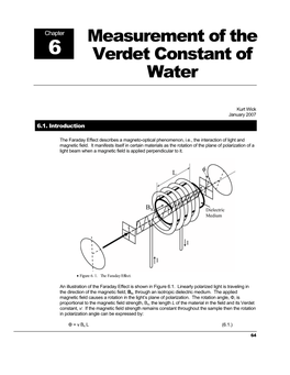 Measurement of the Verdet Constant of Water