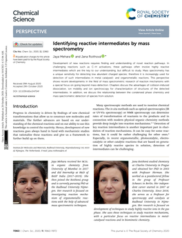 Identifying Reactive Intermediates by Mass Spectrometry Cite This: Chem