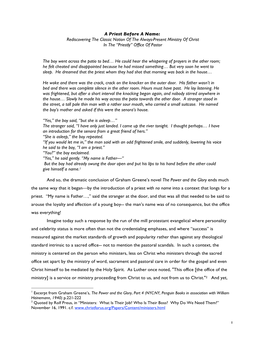 A Priest Before a Name: Rediscovering the Classic Notion of the Always-Present Ministry of Christ in the “Priestly” Office of Pastor