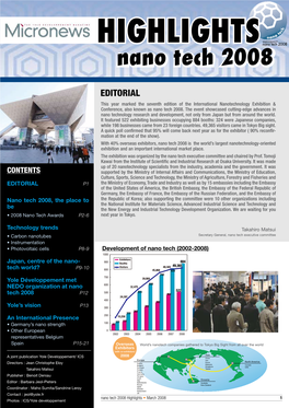 HIGHLIGHTS Nano Tech 2008