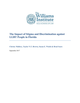 The Impact of Stigma and Discrimination Against LGBT People in Florida