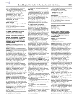 Federal Register/Vol. 86, No. 54/Tuesday, March 23, 2021/Notices