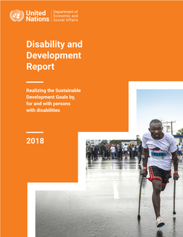 Disability and Development Report ______Realizing the Sustainable Development Goals By, for and with Persons with Disabilities