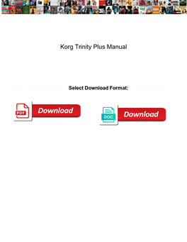 Korg Trinity Plus Manual