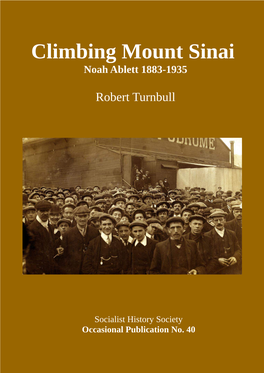 Climbing Mount Sinai: Noah Ablett 1883-1935