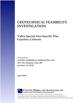 Geotechnical Feasibility Investigation