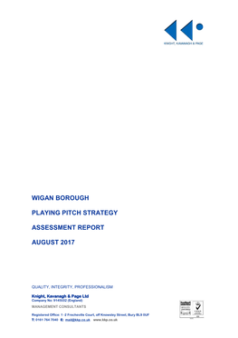 Wigan Borough Playing Pitch Strategy Assessment Report August 2017