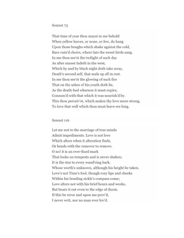 Sonnet 73 That Time of Year Thou Mayst in Me Behold When Yellow