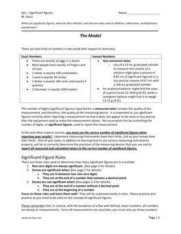 The Model Significant Figure Rules