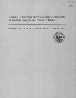 Jurassic (Bathonian and Gallovian) Ammonites in Eastern Oregon and Western Idaho