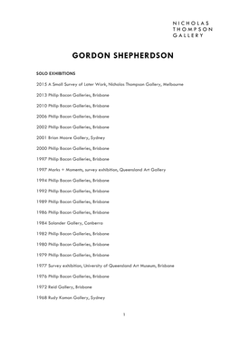 Gordon Shepherdson