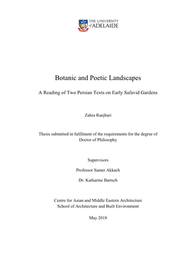 Botanic and Poetic Landscapes