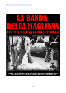 La Banda Della Magliana (Di Filippo Giannuzzi)