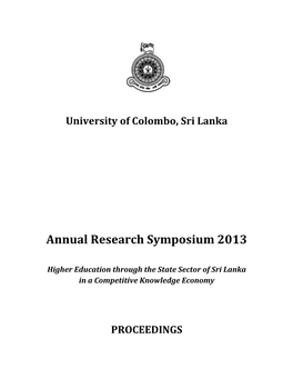 Annual Research Symposium 2013