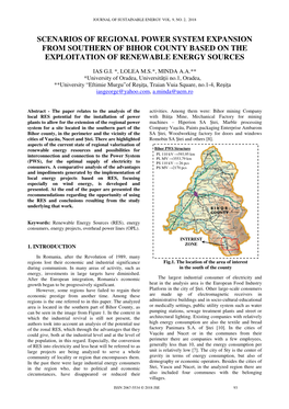 Scenarios of Regional Power System Expansion from Southern of Bihor County Based on the Exploitation of Renewable Energy Sources