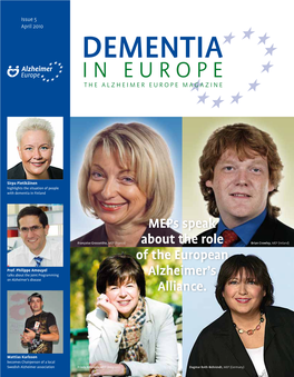 In Europe A Look at How Dementia Is Reported and Sabine Henry (Belgium), Vice-Chairperson Portrayed in Literature and the Arts