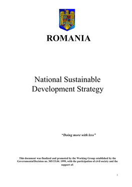 Priorities of Sustainable Development Chapter 3 Juridical Framework