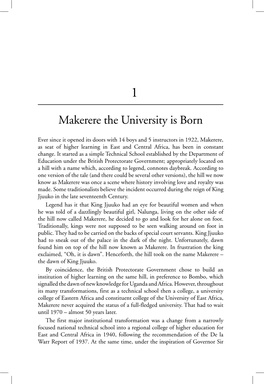 Makerere the University Is Born