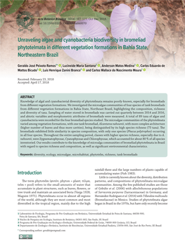 Unraveling Algae and Cyanobacteria Biodiversity in Bromeliad Phytotelmata in Different Vegetation Formations in Bahia State, Northeastern Brazil