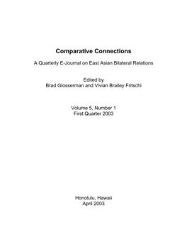 Regional Overview Section Places Bilateral Relationships in a Broader Context of Regional Relations