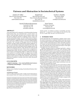 Fairness and Abstraction in Sociotechnical Systems