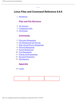 CTDP Linux Files and Command Reference