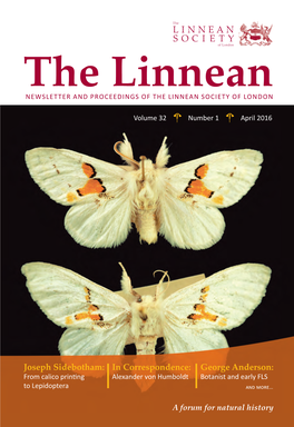 George Anderson: from Calico Printing Alexander Von Humboldt Botanist and Early FLS to Lepidoptera and More…