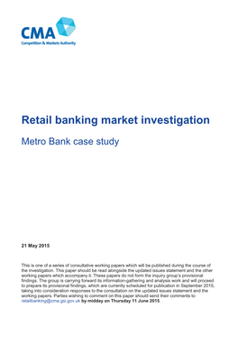 Retail Banking Market Investigation