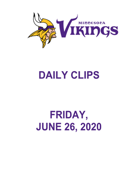 Daily Clips Friday, June 26, 2020