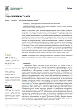 Hypothermia in Trauma