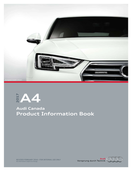 Audi Canada Product Information Book