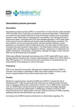 Generalized Pustular Psoriasis